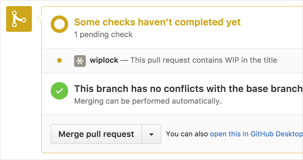 Wiplock - Protect main branch from in-progress branches